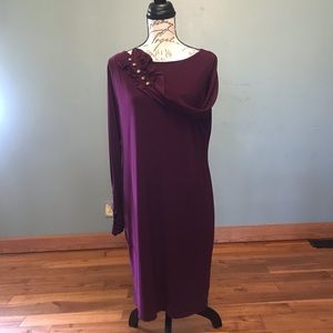 MAKE OFFER Nine West Eggplant purple dress